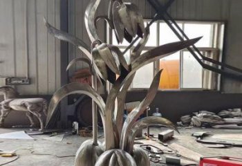 松北木棉花雕塑制造商，城市雕塑，不銹鋼木棉花雕塑廠家