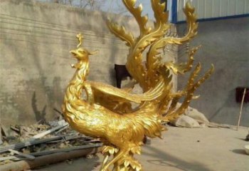 松北鳳凰雕塑廠家，鍛造工藝，銅鳳凰雕塑廠家承接