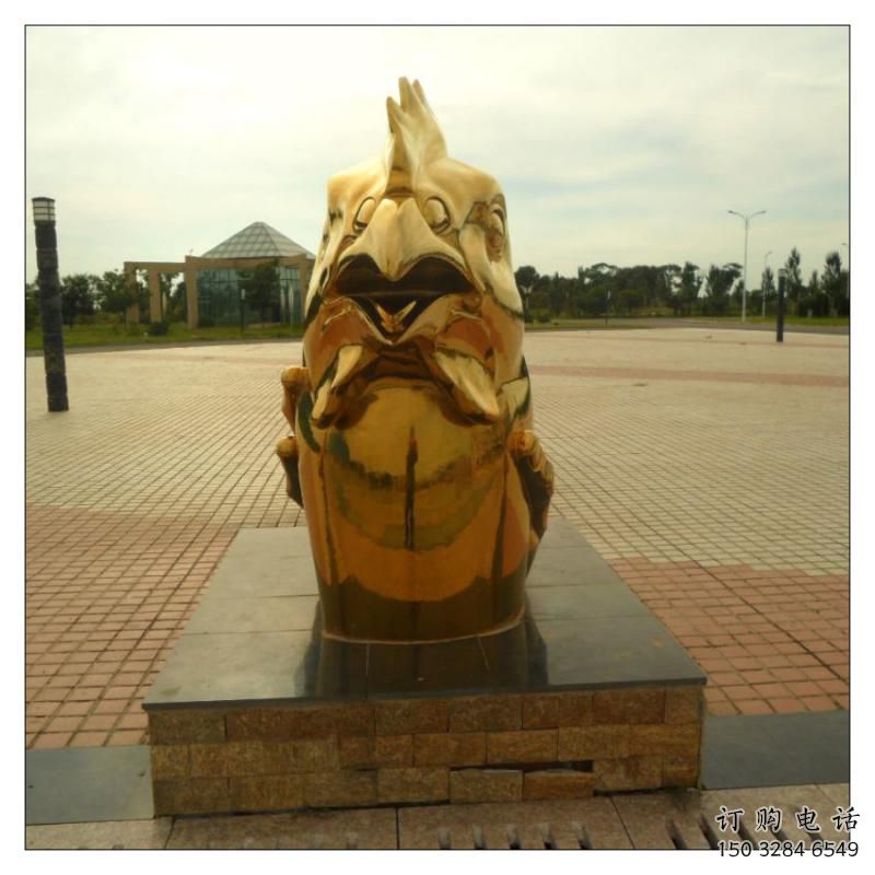 揚州不銹鋼生肖雕塑，鍍鈦工藝，公園廣場戶外擺放