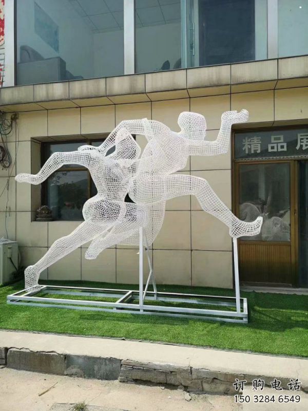 新建鏤空體育雕塑供求，白鋼構(gòu)件，鐵藝人物雕塑觀賞型
