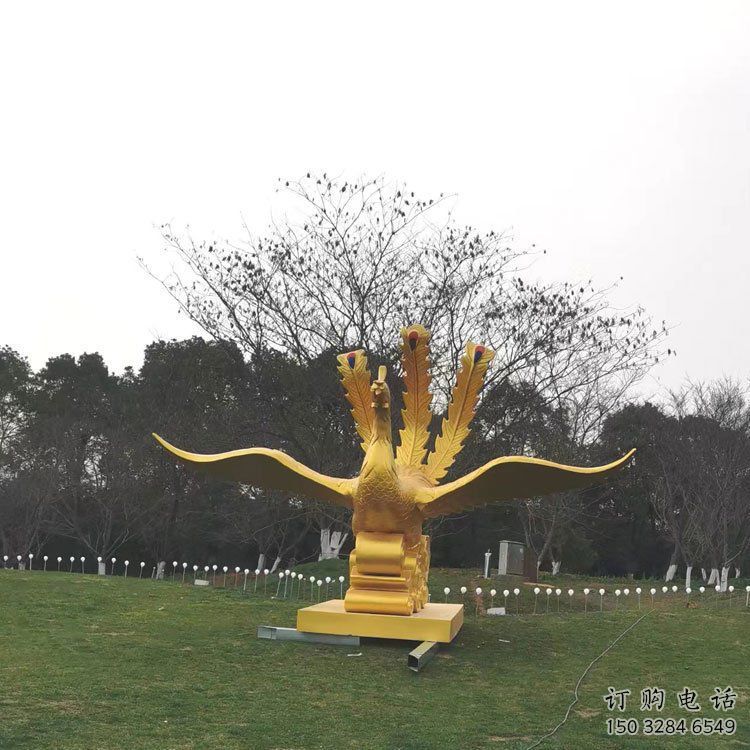 鄂爾多斯鳳凰雕塑選用，美陳雕塑，鑄銅鳳凰雕塑工藝廠家