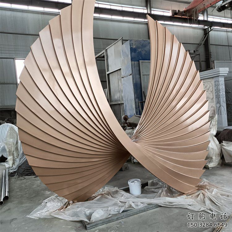 鹽池羽翼雕塑常用，景觀概念，不銹鋼羽翼雕塑展品