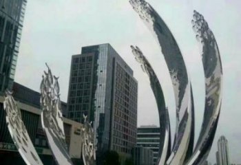 寬城地面噴泉雕塑小品，圓環(huán)結(jié)構(gòu)概念，旱地水景噴泉體系
