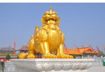 本溪廣場貔貅雕塑，動物彩繪雕塑，抽象效果
