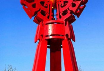 回民精神堡壘火球雕塑，城市建筑雕塑，創(chuàng)意藝術設計