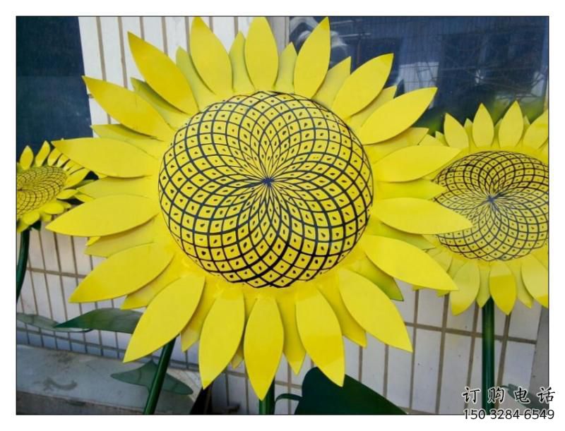 煙臺(tái)抽象花籃雕塑展品，小區(qū)雕塑，葵花花籃雕塑工程制作精選