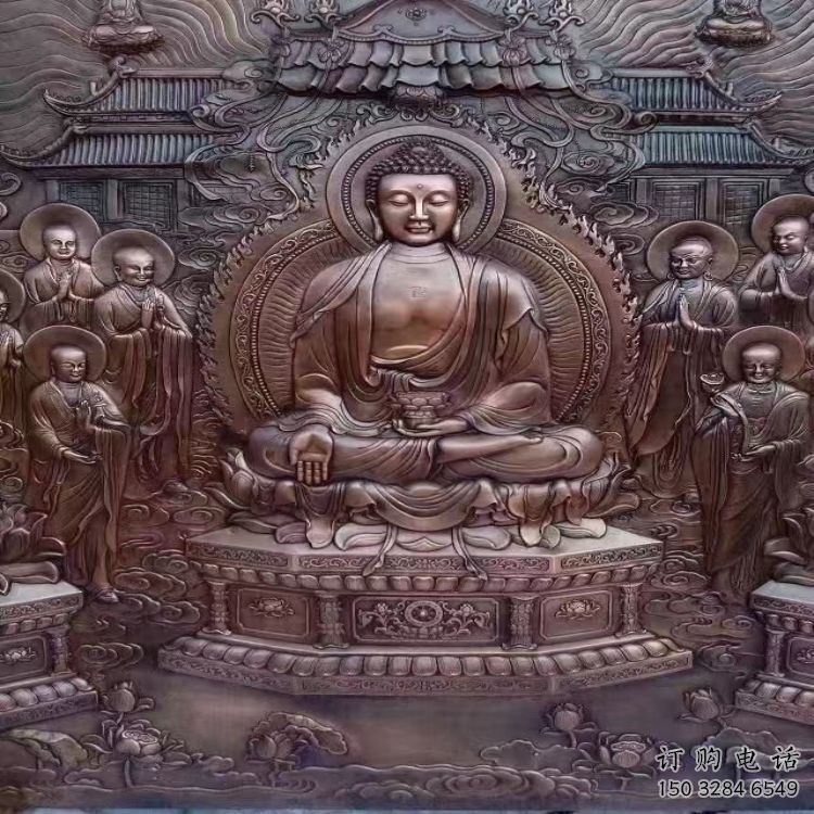 新城鍛銅浮雕常用，寺廟景觀，黃銅佛像浮雕生產(chǎn)商