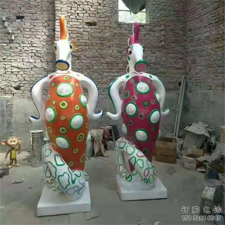 陽幼兒園河馬雕塑，動(dòng)漫文化雕塑，卡通動(dòng)物制作