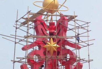 德州景觀科技之星雕塑選用，美陳雕塑，抽象不銹鋼科技之星雕塑標(biāo)準(zhǔn)