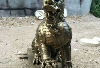 陽(yáng)泉校園麒麟雕塑，拉絲海洋雕塑，卡通主題