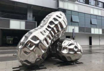 銅川花生雕塑制造，白鋼構(gòu)件，不銹鋼花生雕塑提供