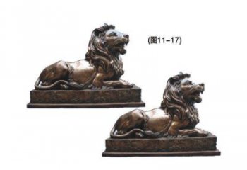 寶雞公園獅子雕塑供求，景觀雕塑，鑄銅趴獅雕塑優(yōu)選