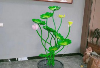 雅安荷花雕塑異型優(yōu)選，城市裝飾，展示荷花雕塑定做
