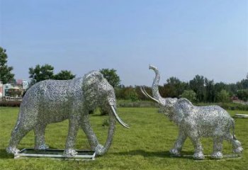 眉山鏤空大象雕塑制造商，動(dòng)物擺件，透雕大象雕塑定制