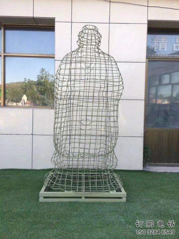 保山鏤空孔子雕塑訂做，景區(qū)雕塑，鐵藝古代人物雕塑定價
