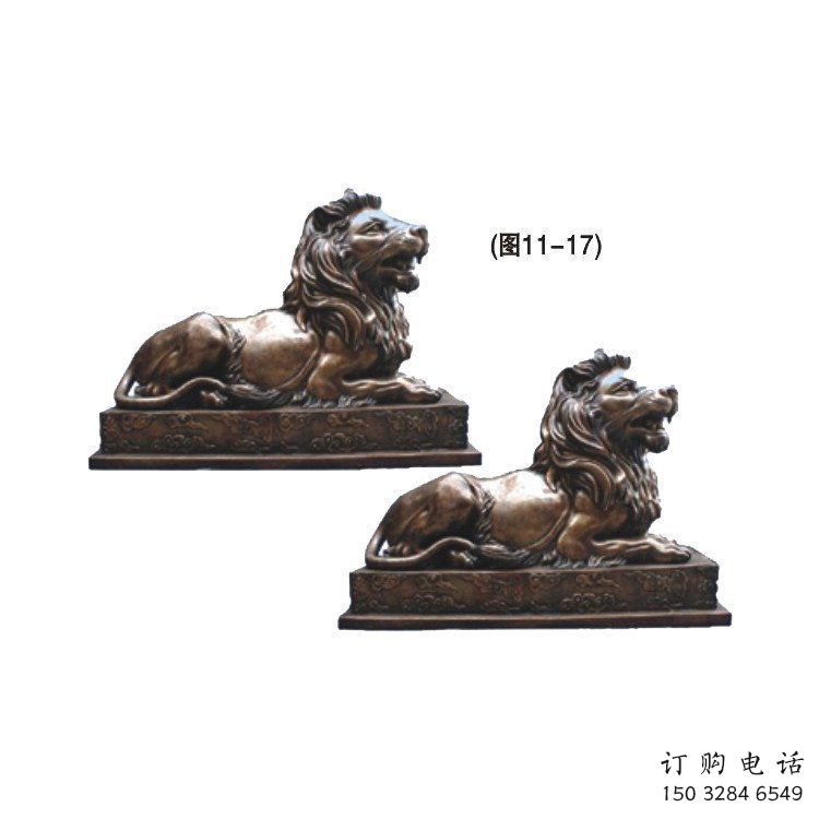 金華公園獅子雕塑供求，景觀雕塑，鑄銅趴獅雕塑優(yōu)選