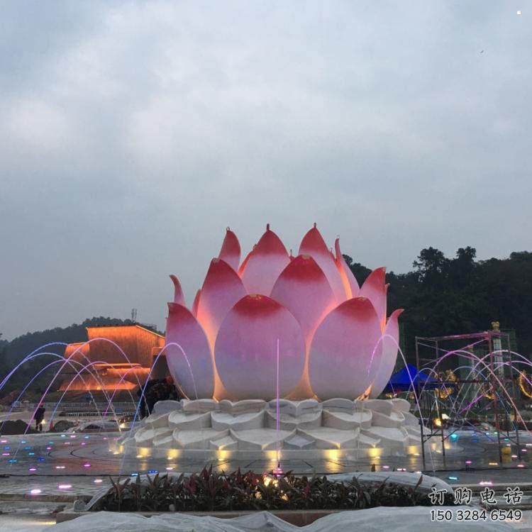 黔江蓮花雕塑廠家，景區(qū)雕塑，水景蓮花噴泉雕塑精選