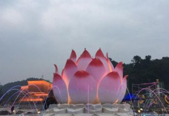 曲靖蓮花雕塑廠家，景區(qū)雕塑，水景蓮花噴泉雕塑精選