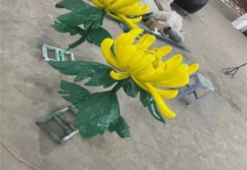 臺州景區(qū)菊花雕塑優(yōu)選，圓雕體系，城市菊花雕塑選定